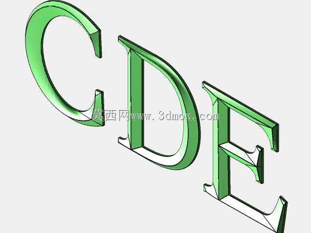棱柱体字体示例