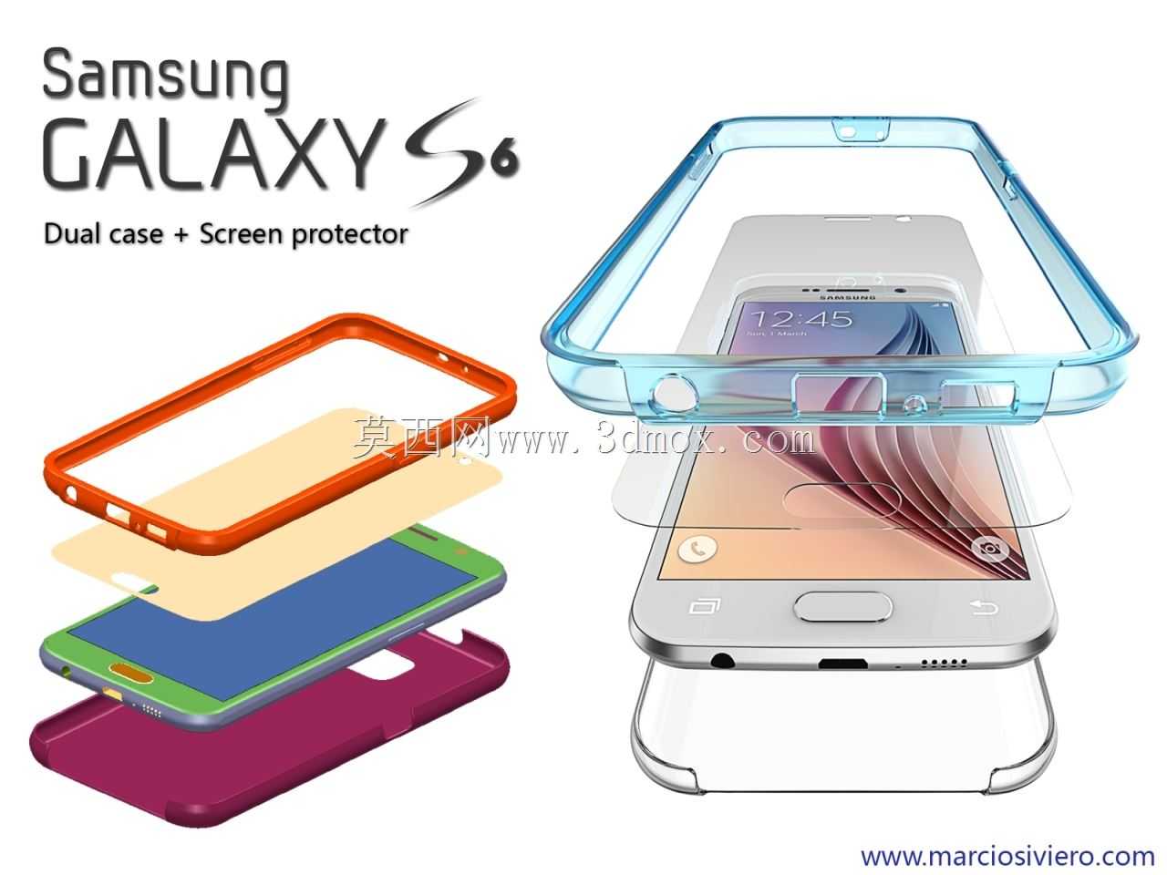 三星Galaxy S6-双壳+屏幕保护器
