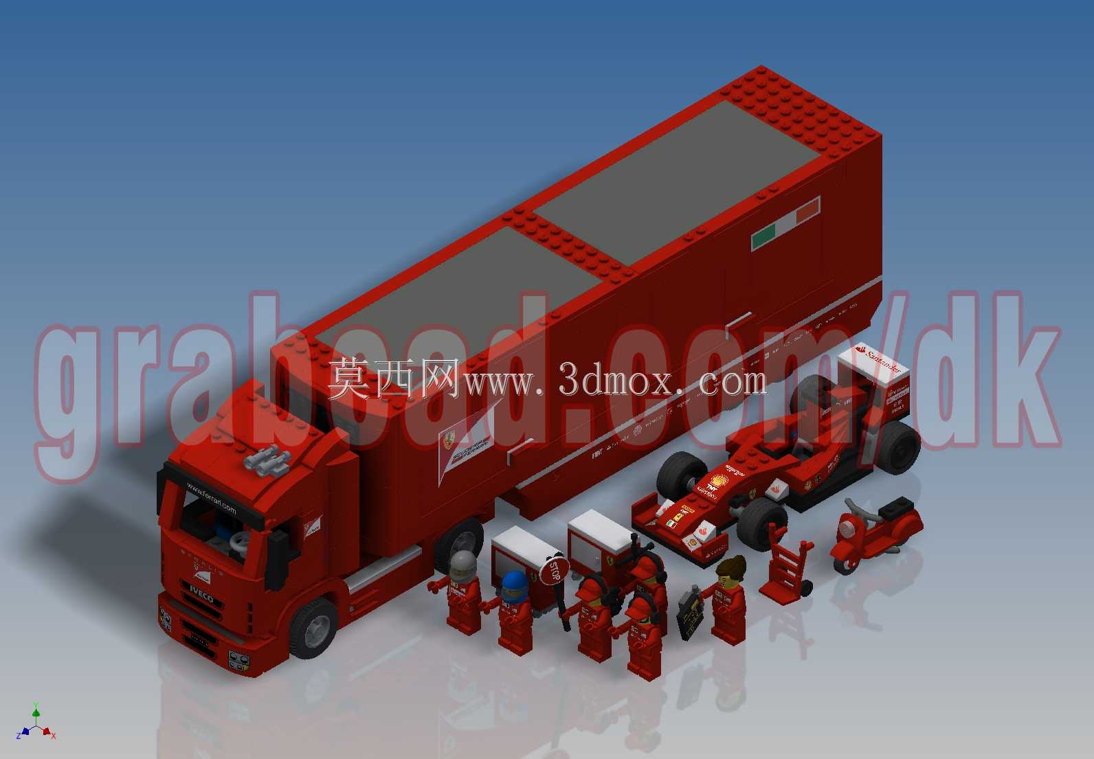 乐高速度冠军-F14\u0026斯库德里亚法拉利卡车(75913)