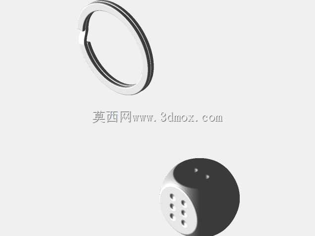 骰子钥匙链环