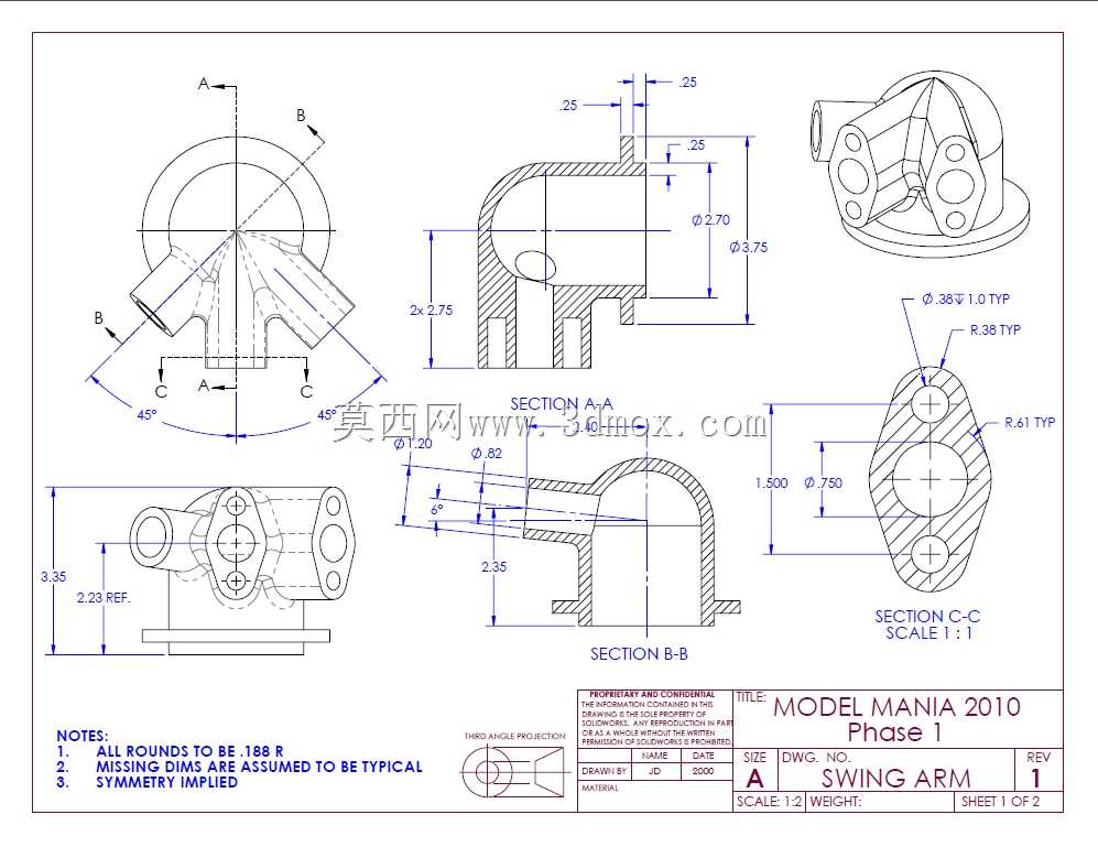 SOLIDWORKS����ʵ����modelmania 2000