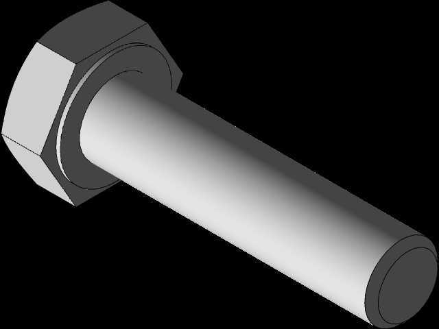 零件解决方案中创建的螺钉螺母