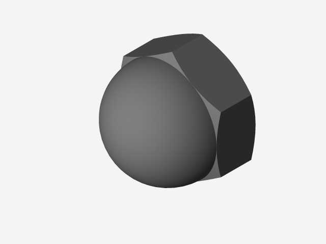 零件解决方案中创建的螺钉螺母