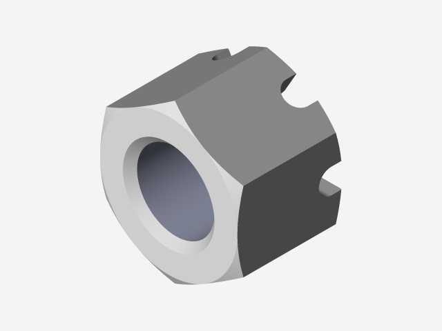 零件解决方案中创建的螺钉螺母