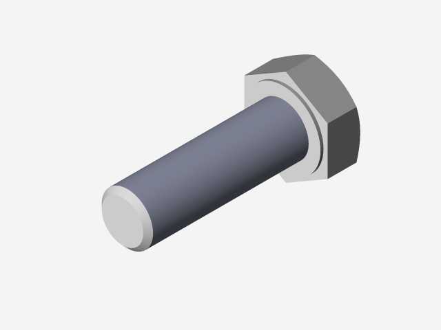 零件解决方案中创建的螺钉螺母