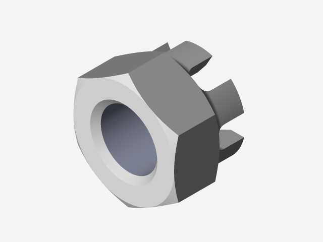 零件解决方案中创建的螺钉螺母