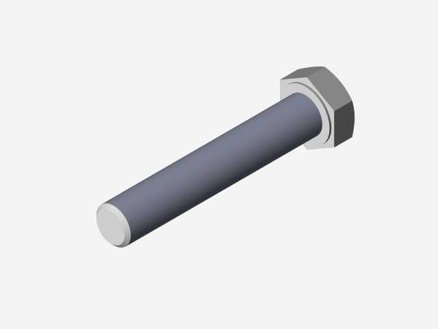 零件解决方案中创建的螺钉螺母