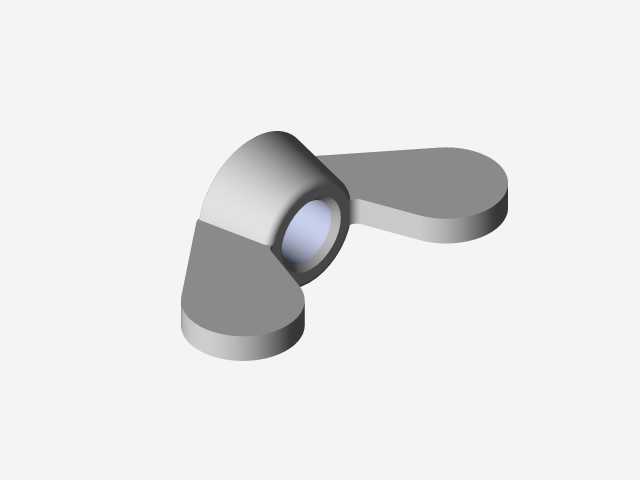 零件解决方案中创建的螺钉螺母