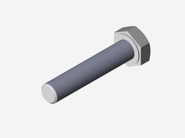 零件解决方案中创建的螺钉螺母