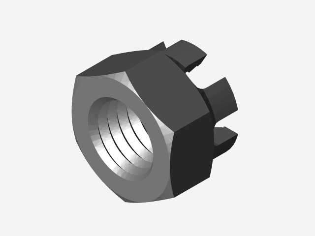零件解决方案中创建的DIN 935 B