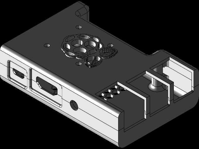 带风扇安装孔的Raspberry Pi B+外壳