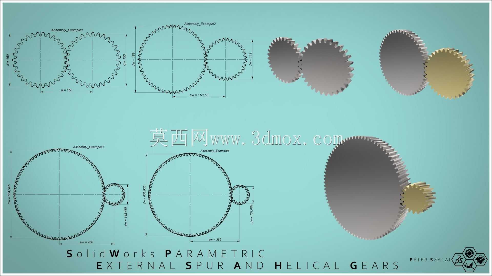 参数化SolidWorks 2019直齿轮和斜齿轮