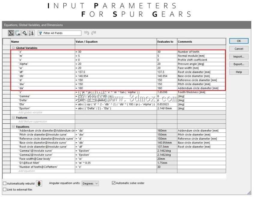 参数化SolidWorks 2019直齿轮和斜齿轮