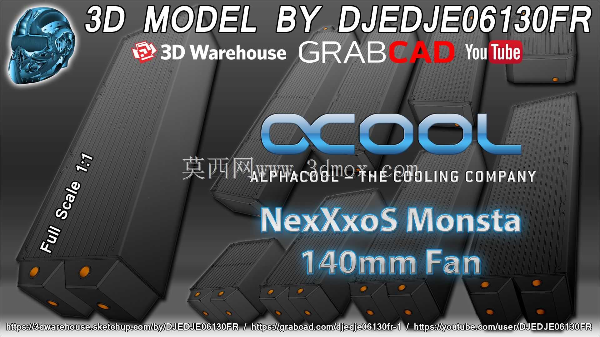 ALPHACOOL Nexxos Monsta 140毫米DJEDJE06130FR