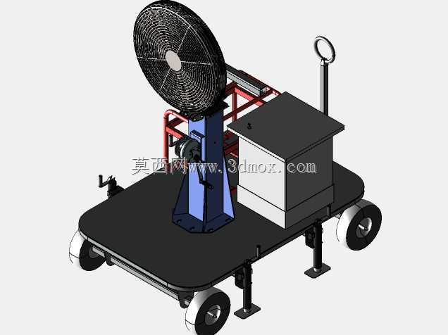 带桅杆的手推车上的独立蒸发式空气喷雾冷却器-7'-12'-8723 CFM-9kW燃气发生器