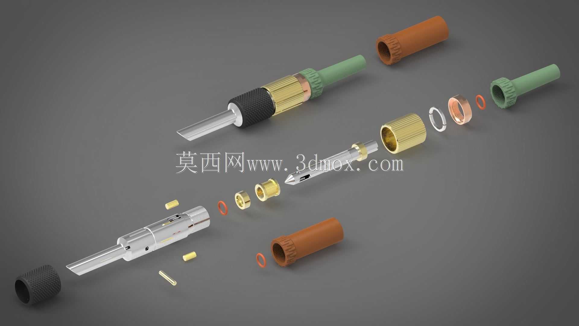 可调节喷嘴和两个不同的适配器的喷壶