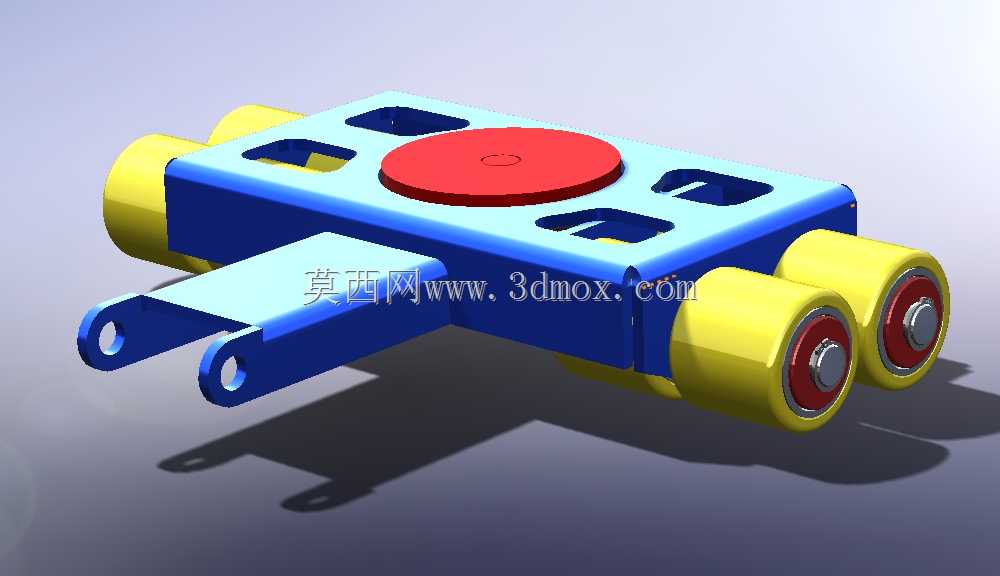 带转盘的小型8轮索具小车