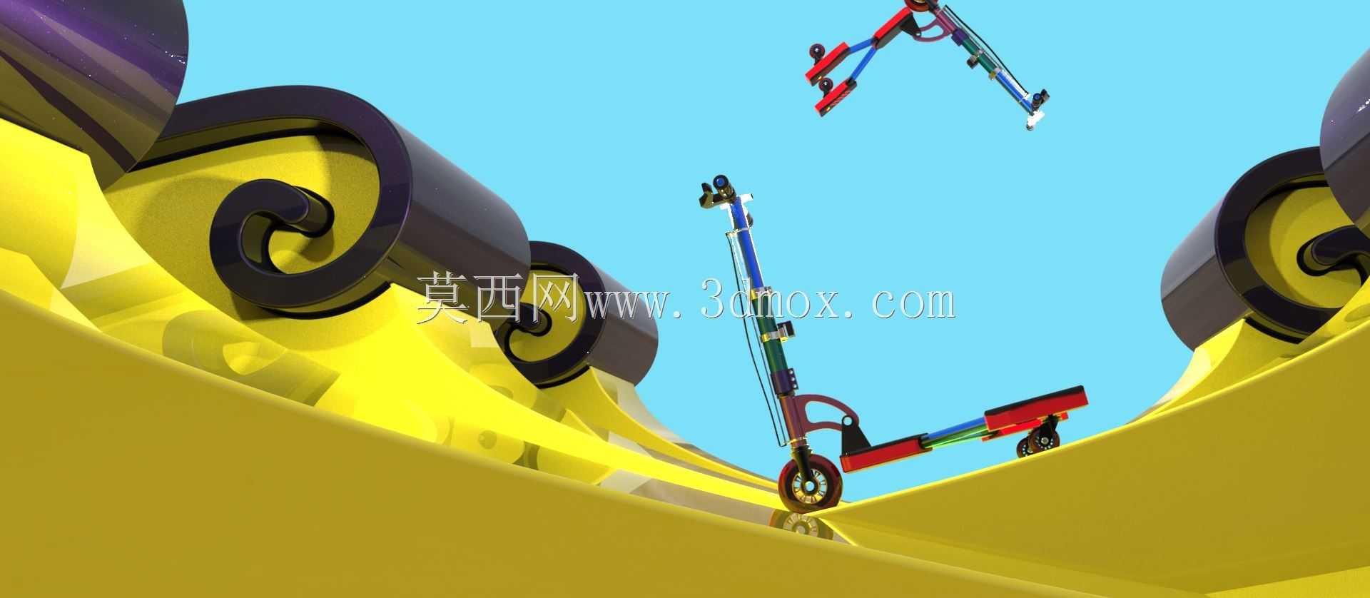 即使在你美丽的梦里也要骑滑板车!