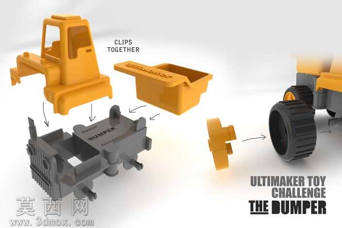 3d打印汽车——玩具卡车工具包