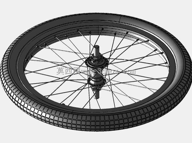 带轮胎的BMX后轮