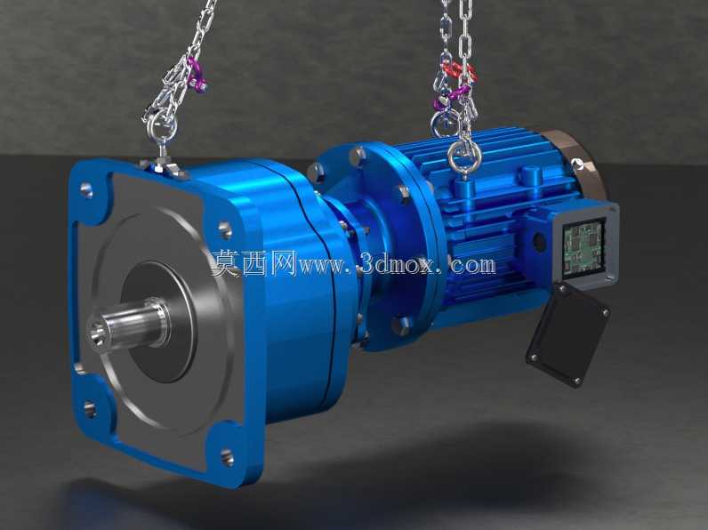 齿轮电机-零件解决方案中创建的法兰安装