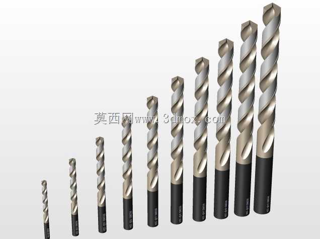 钻头组DIN338 3-12mm(高细节\u0026完全参数化)