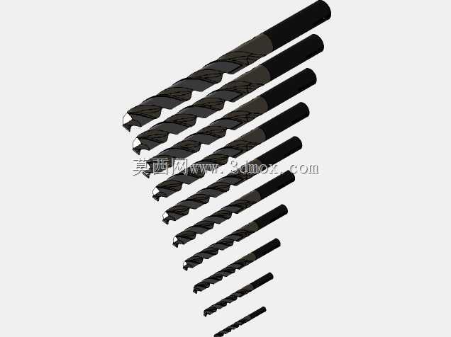 钻头组DIN338 3-12mm(高细节\u0026完全参数化)