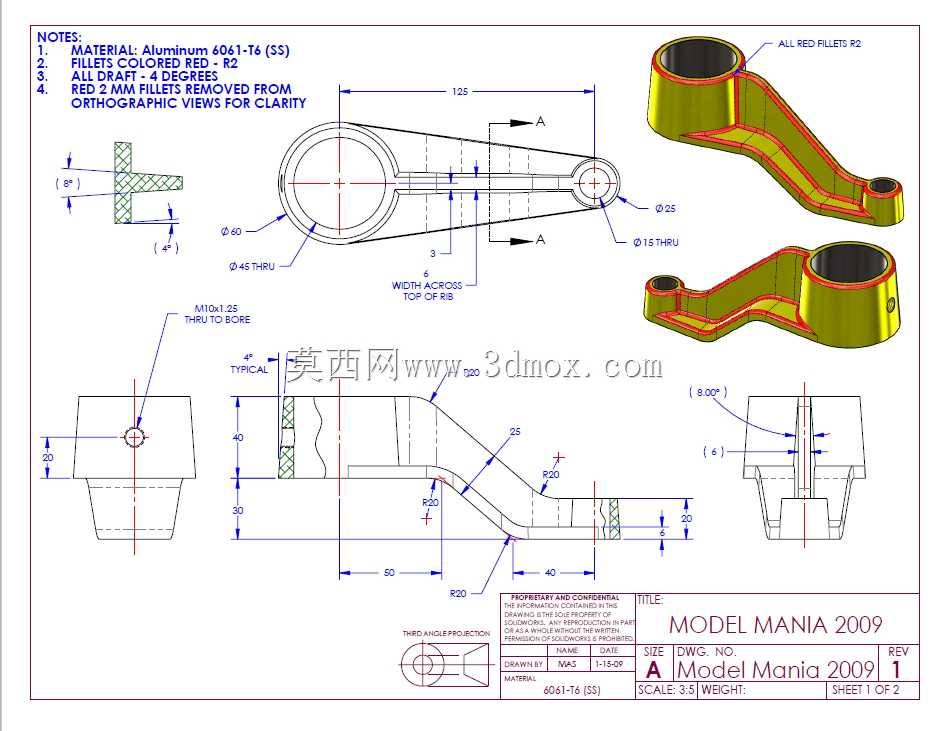 SOLIDWORKS世界的实践:2009年模型狂热。