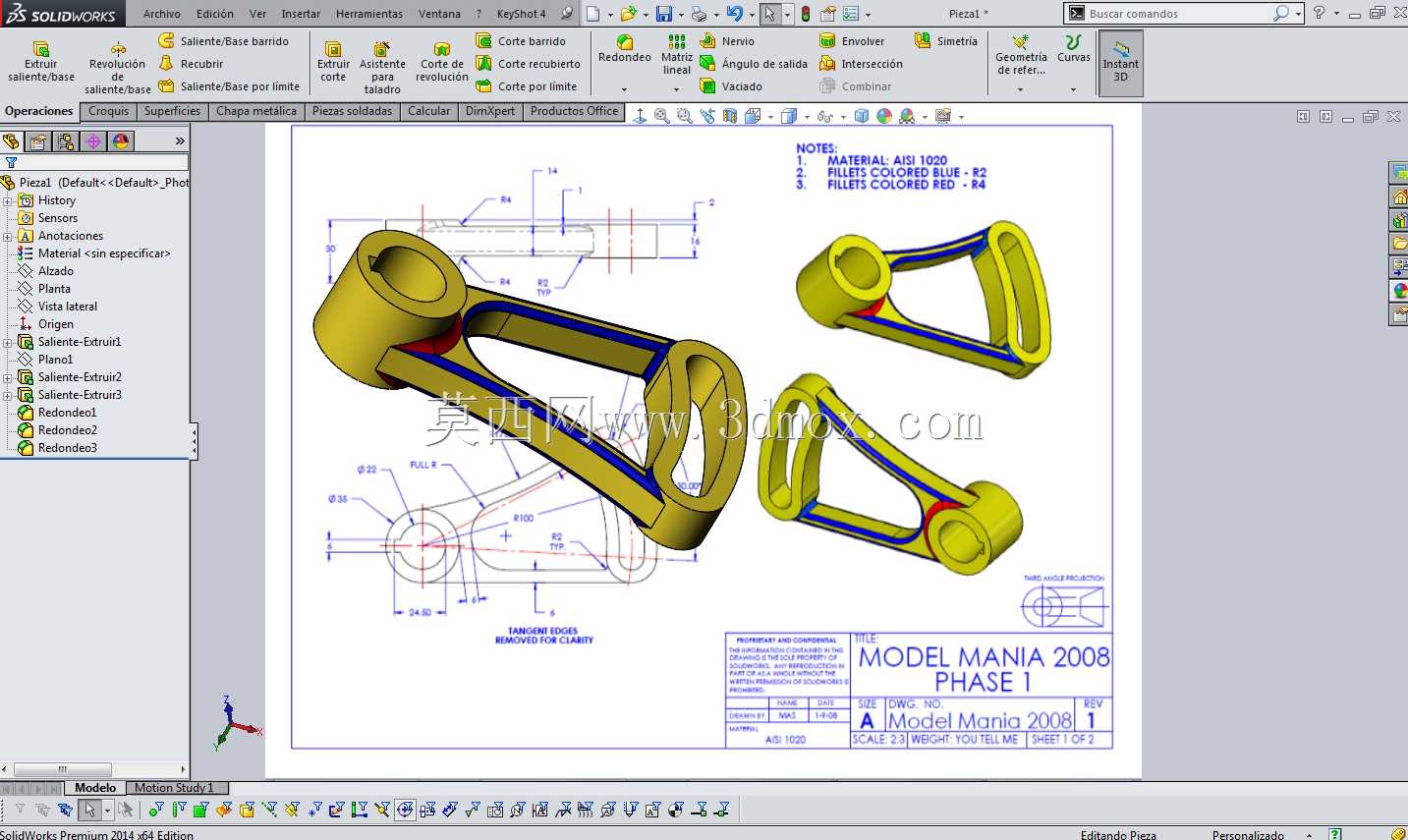 SOLIDWORKS世界的实践:模型狂热2008。