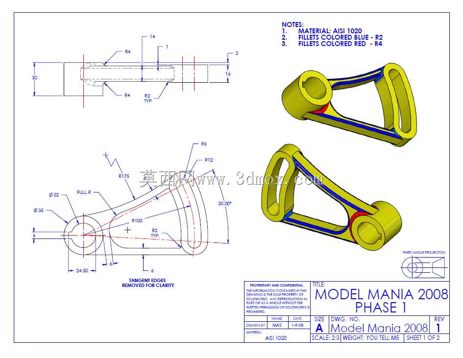 SOLIDWORKS世界的实践:模型狂热2008。