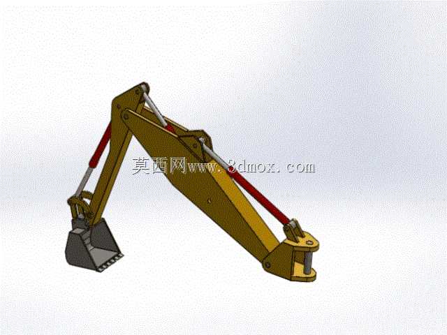 Brazo Retroexcavador(Universidad Cesar Vallejo)SolidWorks基于事件的运动分析。