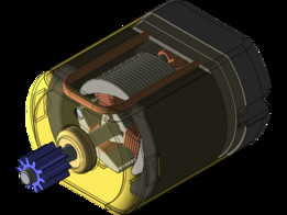 Solidworks中的直流电机模型