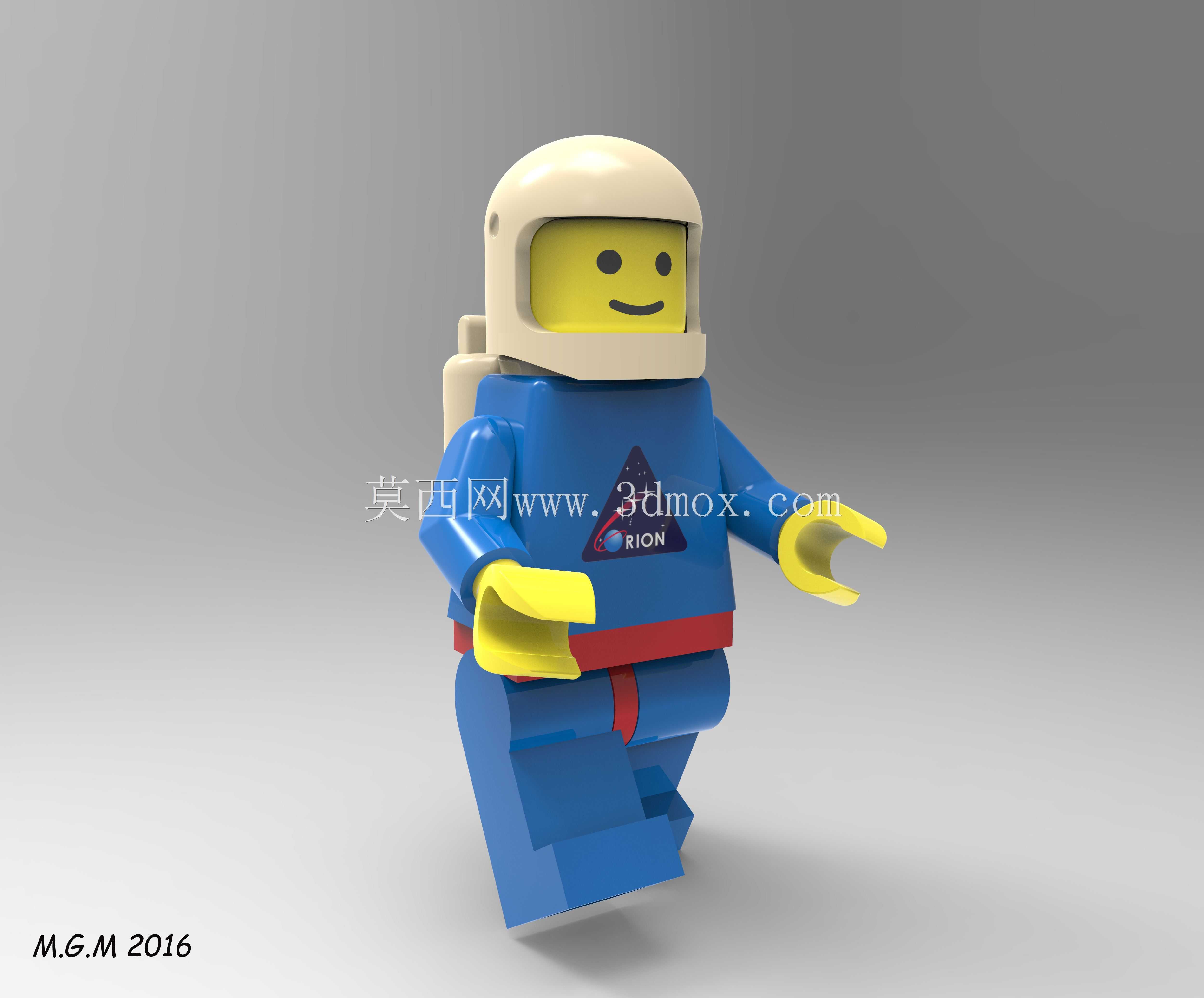 月球上的Playmobil宇航员。