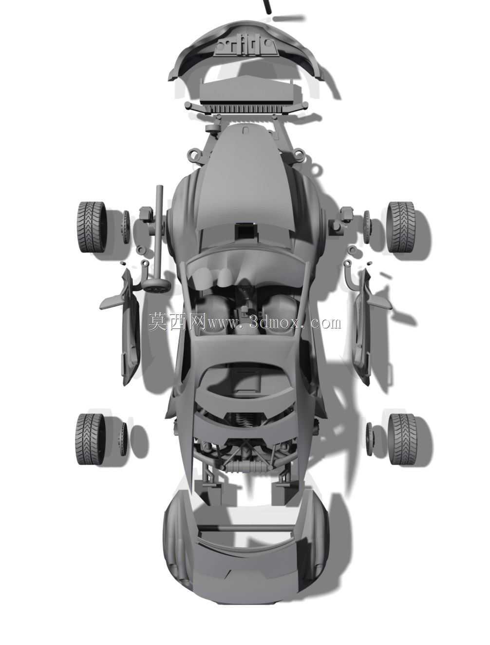 广南卫-3D可打印模型车