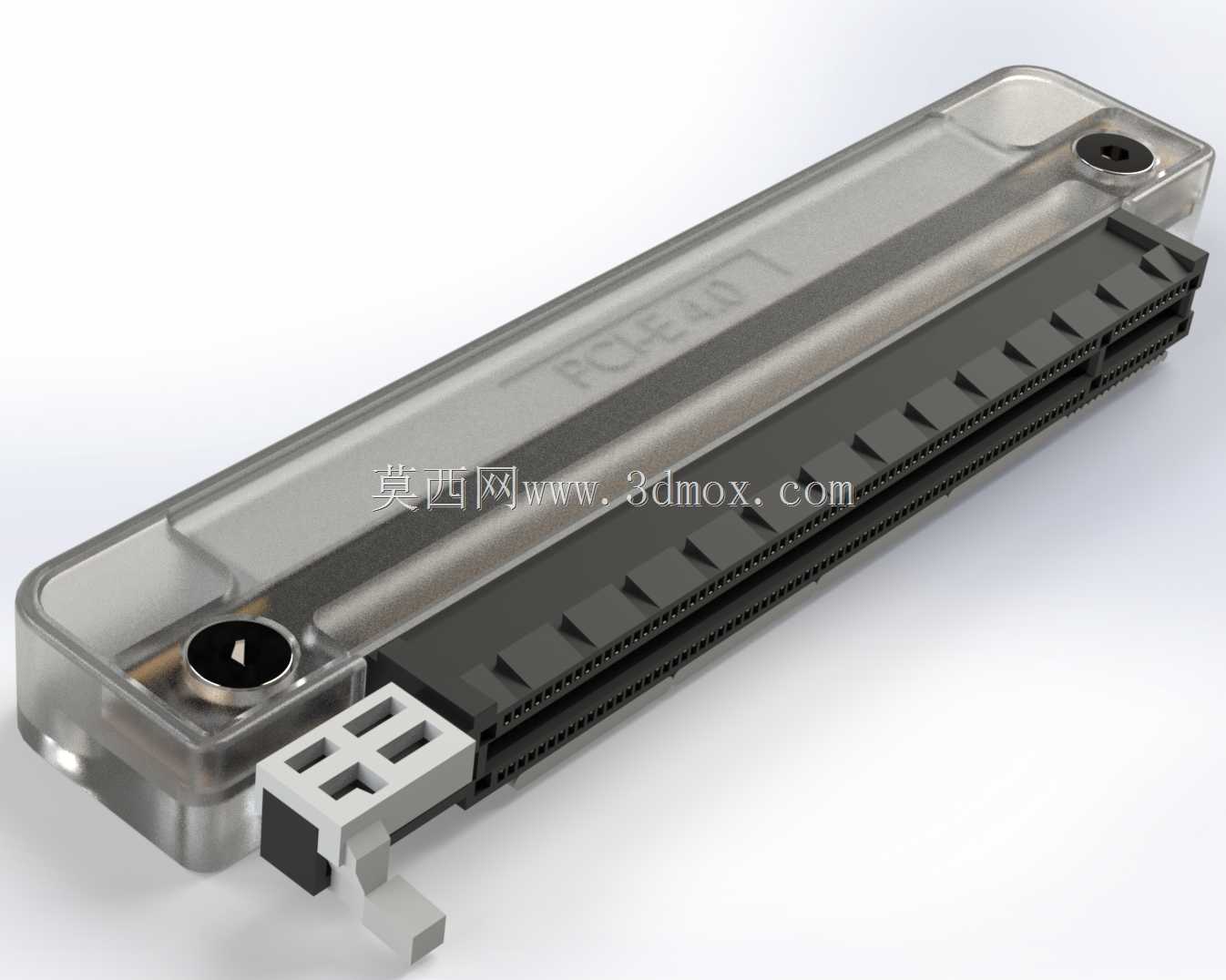 将PCIE 4.0提升板电缆与支架连接起来。