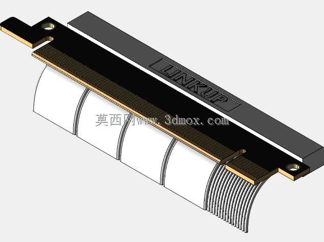 将PCIE 4.0提升板电缆与支架连接起来。
