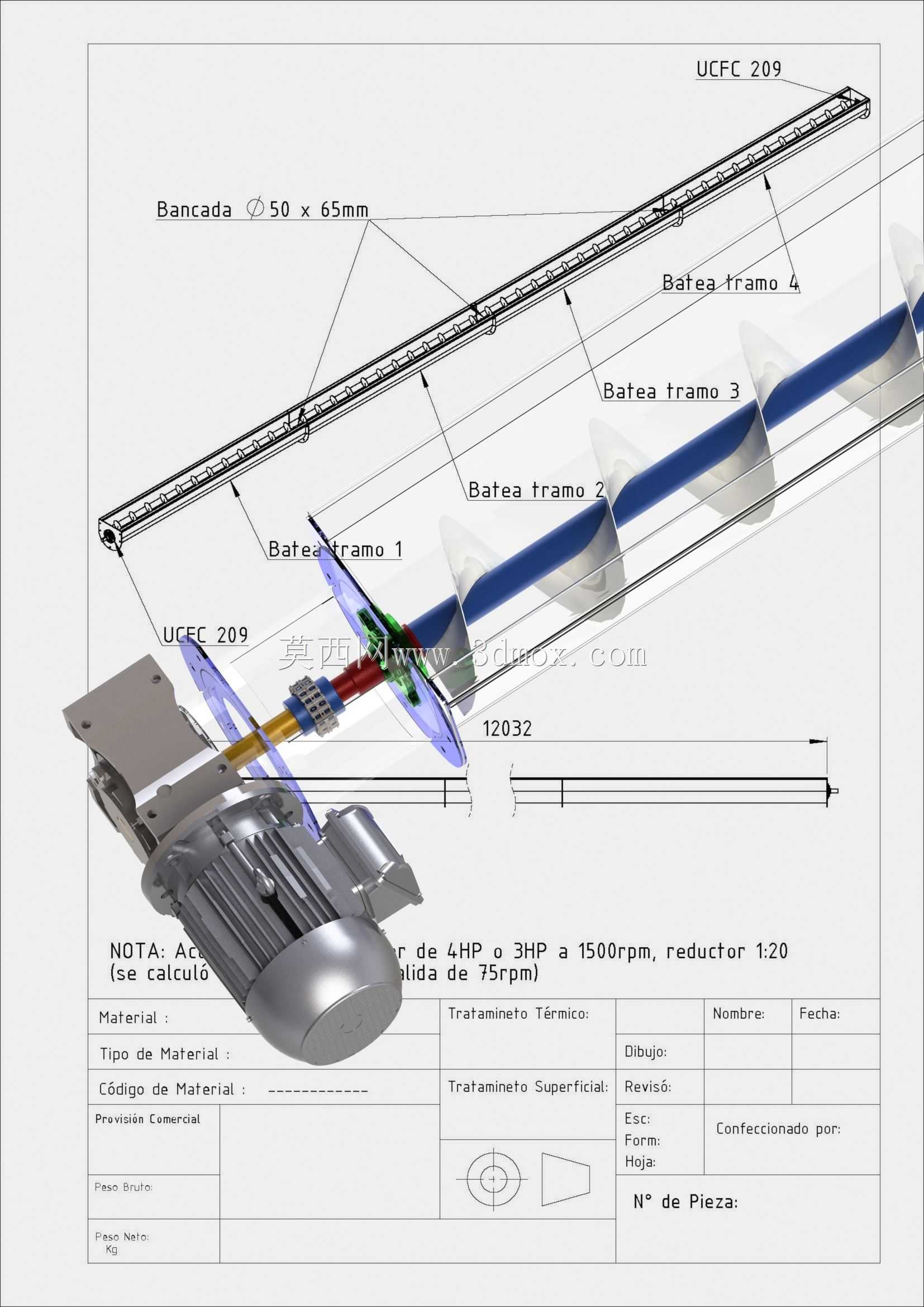 U�������ͻ���Transporte Helicoid con��n en U��