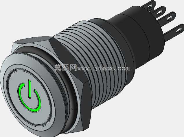 金属LED照明闭锁16mm电源按钮开关12V
