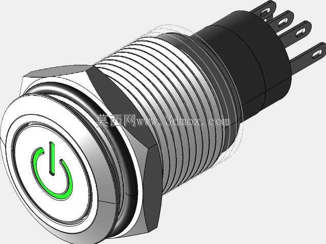 金属LED照明闭锁16mm电源按钮开关12V