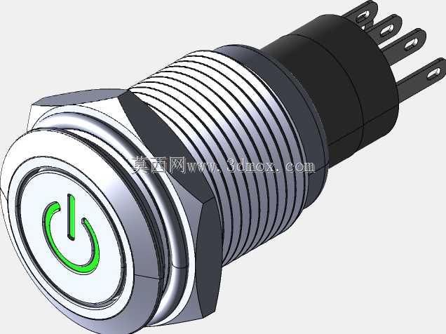金属LED照明闭锁16mm电源按钮开关12V