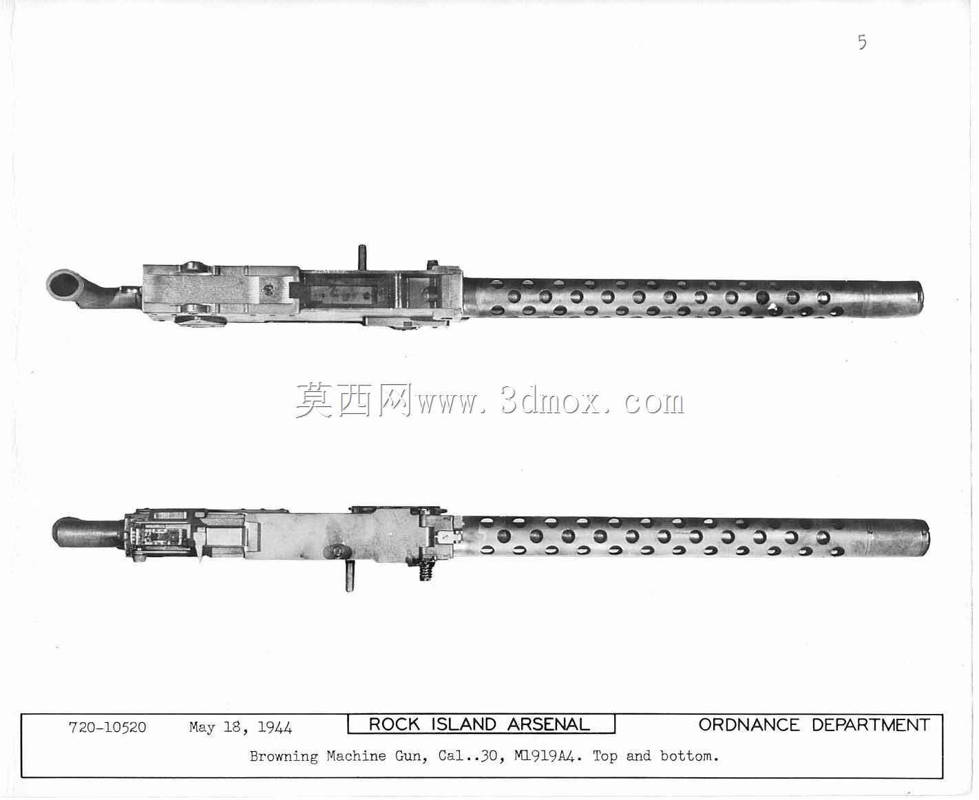 加州布朗宁M1919A4。30-06斯普林菲尔德机枪(约1969年)