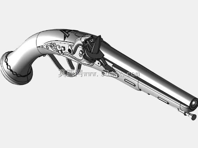 Flintlock手枪-全机械-全实体模型