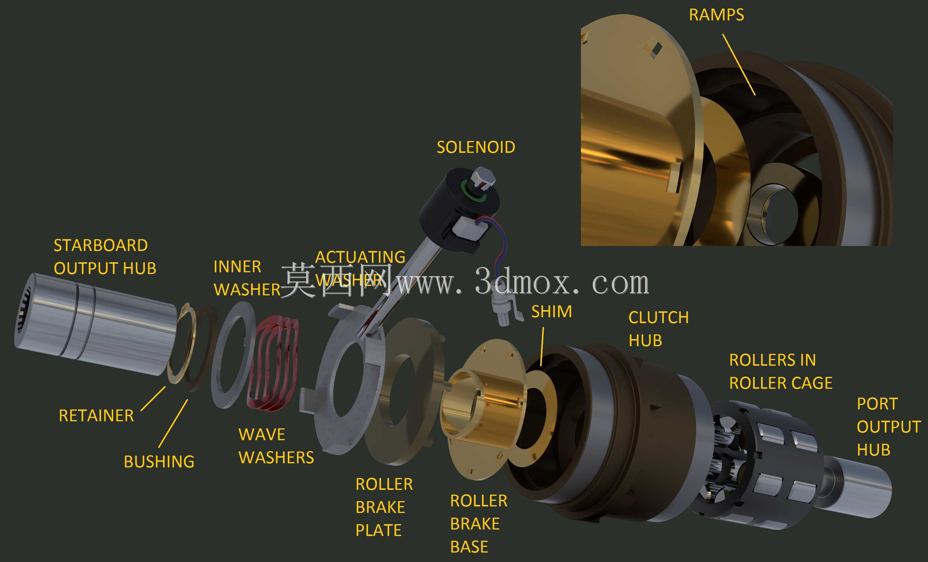John Deere Gator 825i自动接合前差速器轮毂总成