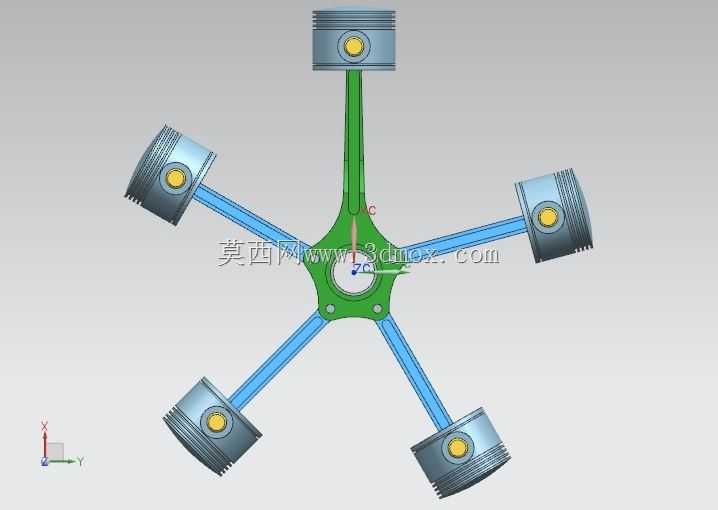 径向发动机总成