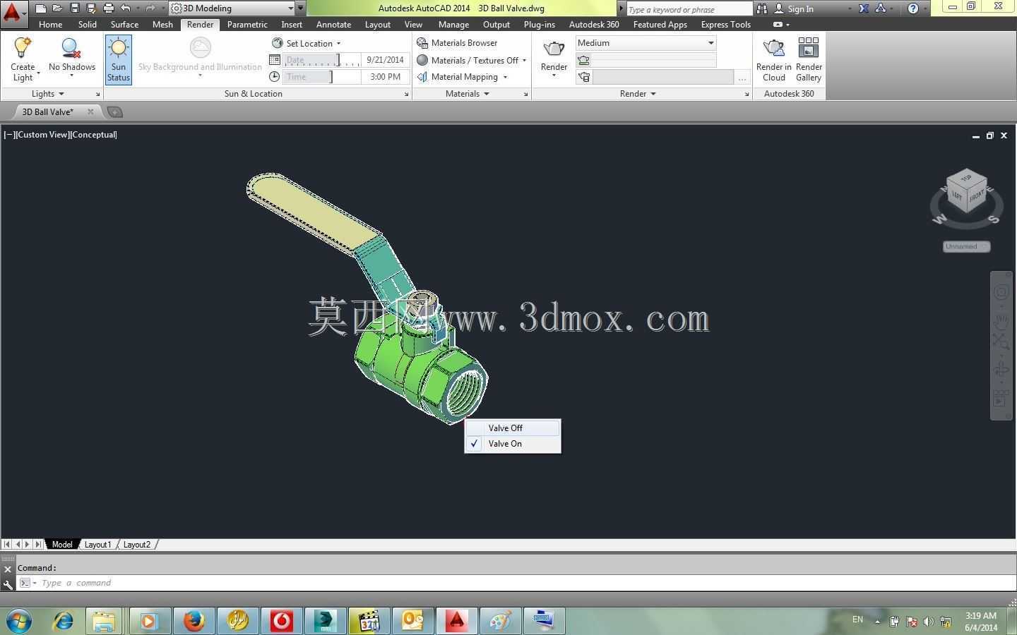 球阀三维模型