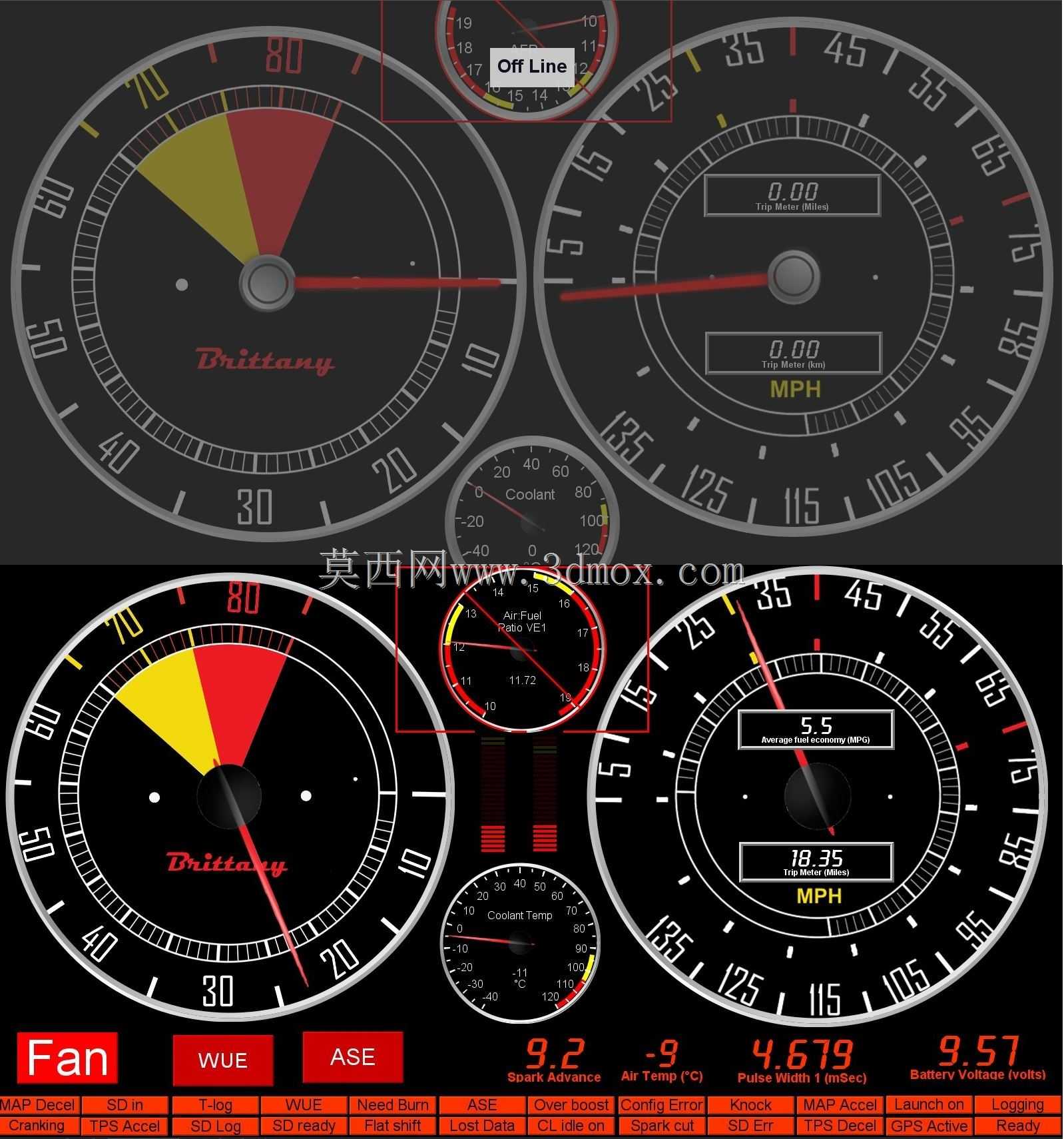 Nexus 7 2012 Miata MX5数字仪表盘