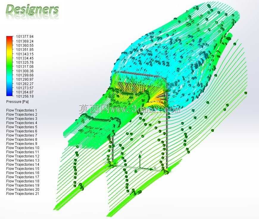 显示围板(使用SolidWorks的CAD、CFD、FEA)
