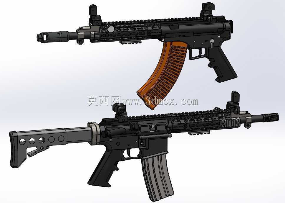 Lr300和ar47(psa ks47无缓冲)