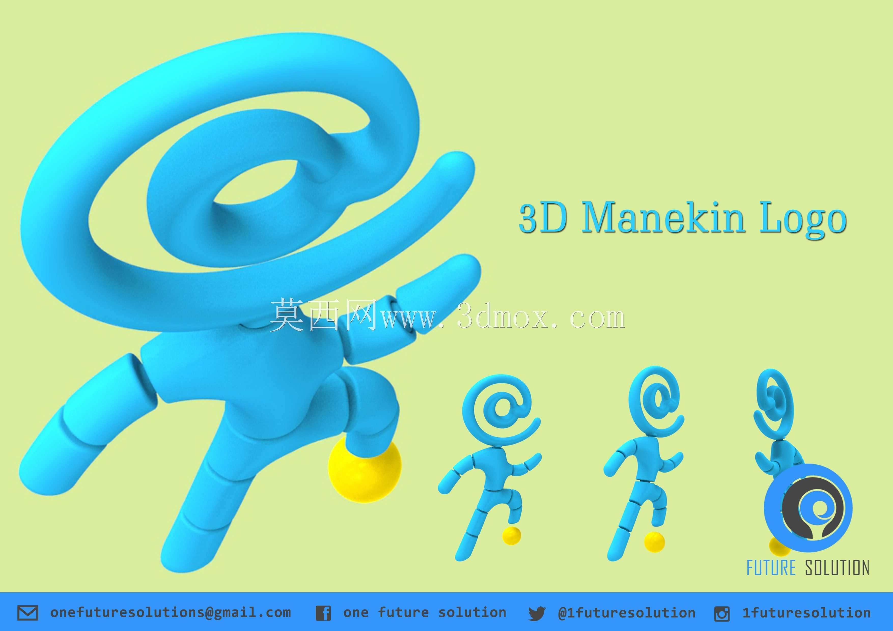 3D曼尼金标志