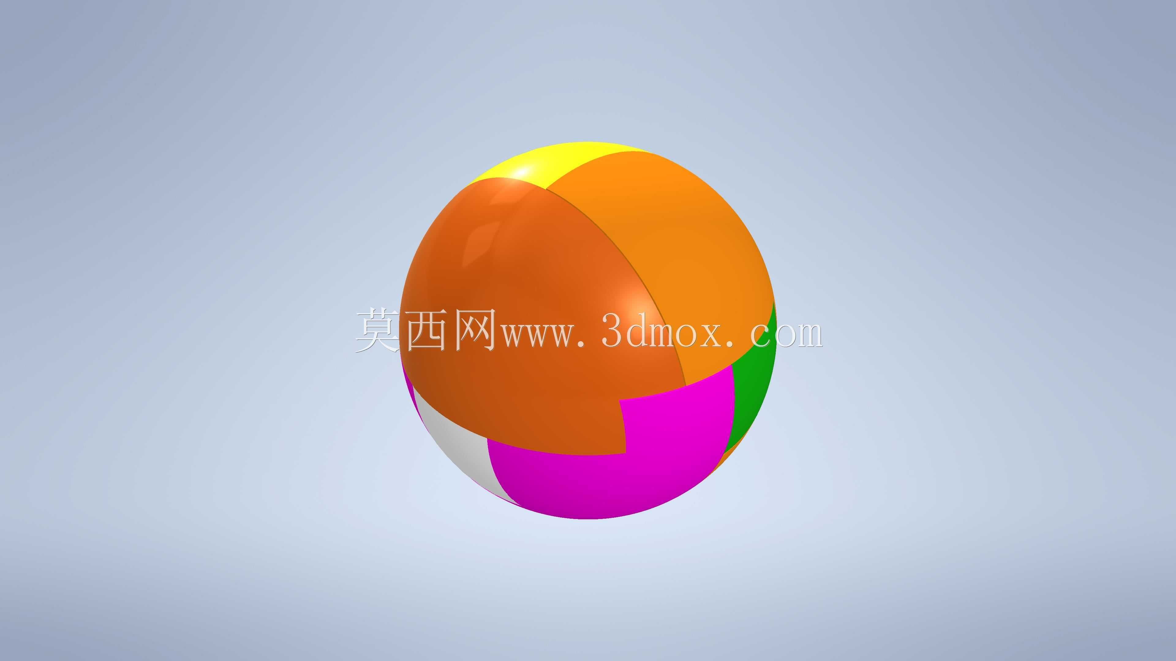迷你彩色球6块拼图钥匙链